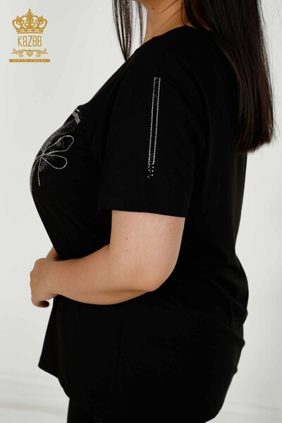 Женская блузка оптом - Стрекоза Черный - 79370 | КАZEE - Thumbnail