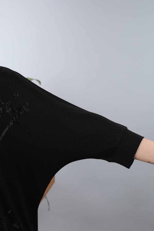 Женская вышивка из чесаного хлопка с V-образным вырезом - 77905 | КАZЕЕ