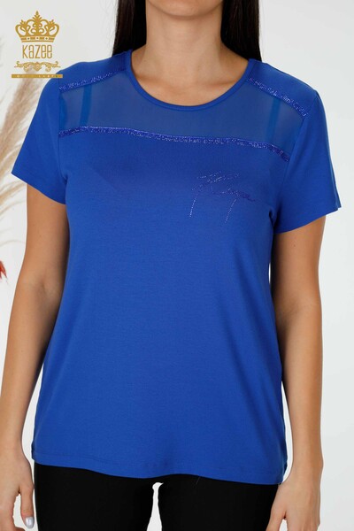 женская блузка оптом американская модель электрический цвет - 78857 | КАZEE - Thumbnail