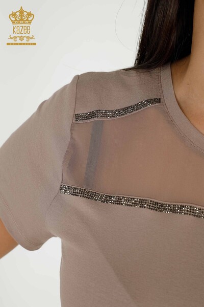 женская блузка оптом - американская модель - норка - 78857 | КАZEE - Thumbnail