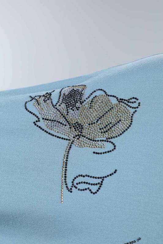 оптовая продажа женской вышивки из чесаного хлопка с рисунком розы на камне - 77883 | КАZЕЕ