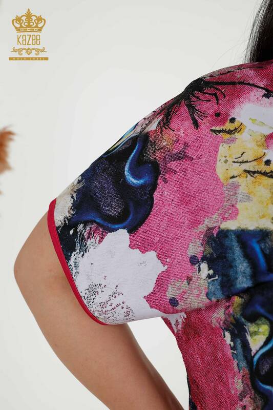 Женская блузка оптом с цифровой печатью - 12008 | КАZEE
