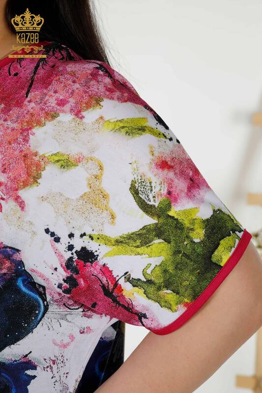 Женская блузка оптом с цифровой печатью - 12008 | КАZEE