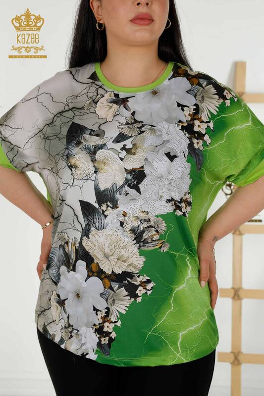 Женская блузка оптом Цифровая печать - 12071 | КАZEE