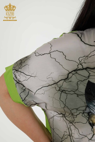 Женская блузка оптом Цифровая печать - 12071 | КАZEE - Thumbnail
