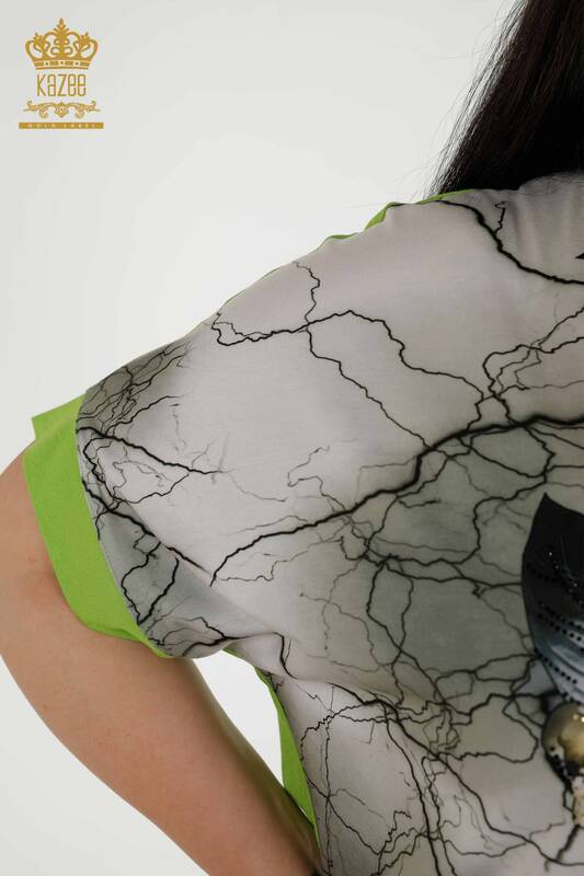 Женская блузка оптом Цифровая печать - 12071 | КАZEE
