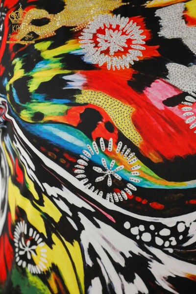 женские блузки оптом - цифровая печать - 12073 | КАZEE - 4