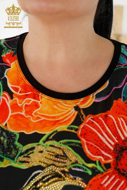 женская блузка оптом Цифровая печать - 12102 | КАZEE