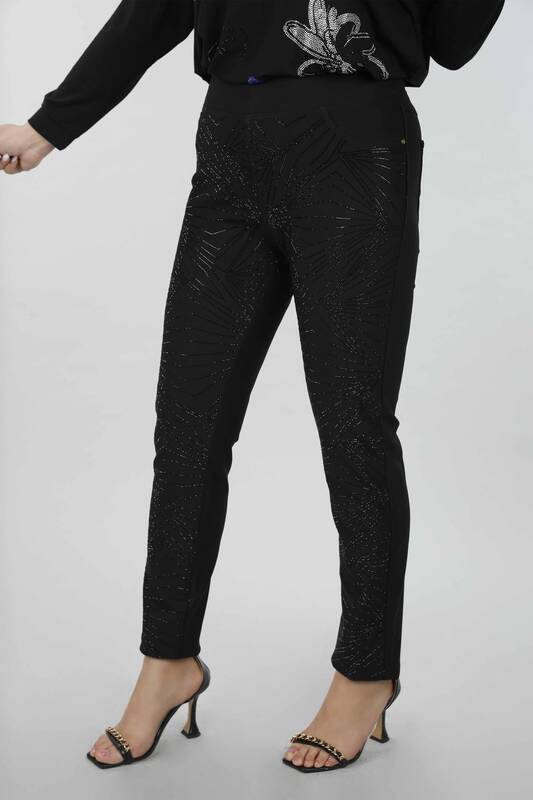 Оптовые женские брюки с вышивкой из хрусталя - 3395 | КАZЕЕ