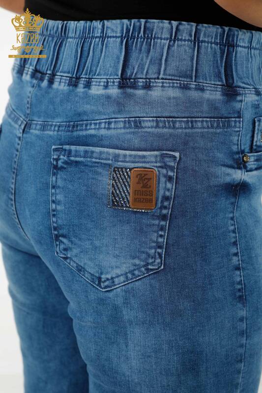 Женские джинсы оптом - Эластичный пояс - Синий - 3698 | КАZEE