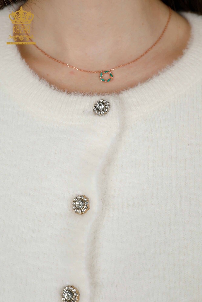 Женский Кардиган Оптом Ангора Экрю - 19099 | КАZEE - 3