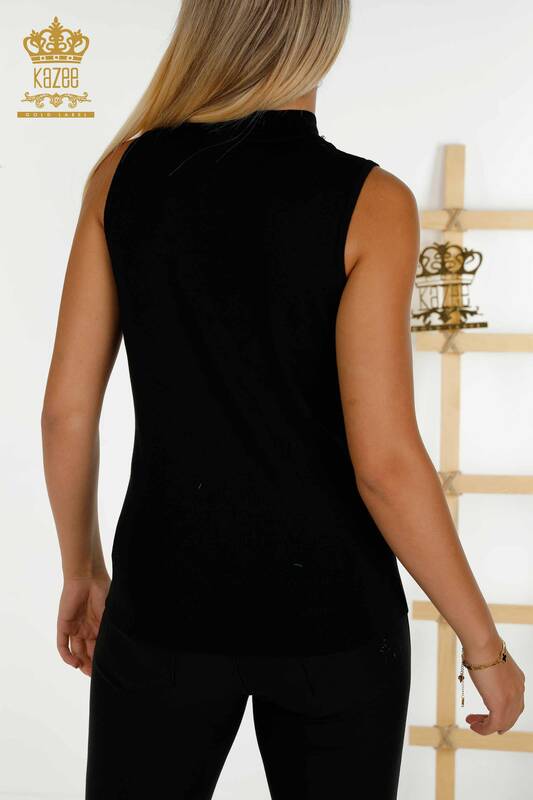 Оптовая продажа для женщин - Бусы Каменная вышивка - Черный - 30141 | КАZEE