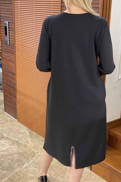 Женское платье оптом с вышивкой письменным камнем - 17321 | КАZEE - Thumbnail