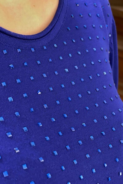оптовая продажа женского трикотажа свитер с круглым вырезом и круглым вырезом - 16517 | КАZEE - Thumbnail