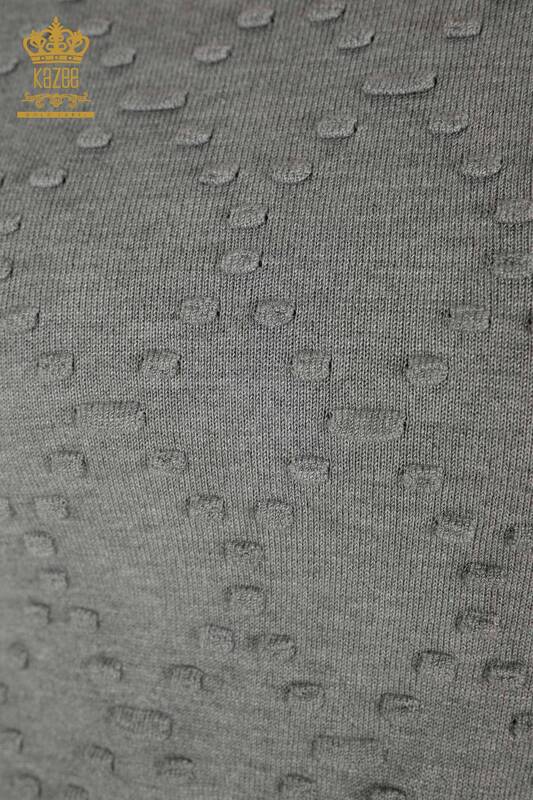 Женский трикотаж свитер оптом с круглым вырезом серый - 16740 | КАZЕЕ