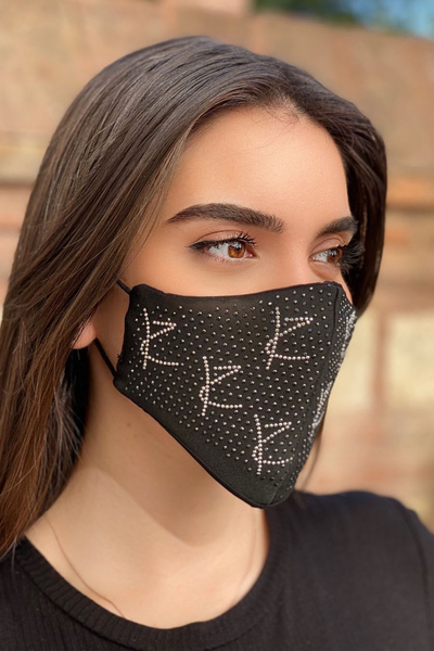 Женская маска оптом с вышитыми буквами - 371 | КАZEE - Thumbnail
