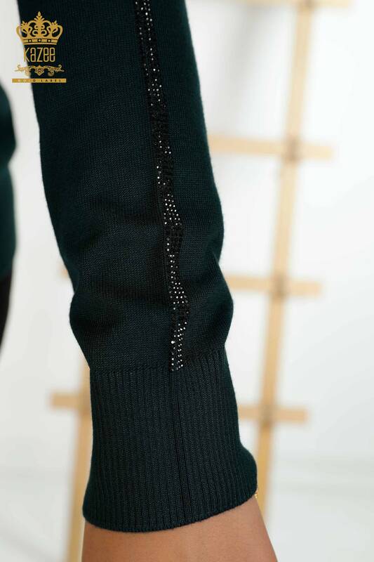 Женский вязаный свитер оптом с узором розы Нефти - 30448 | КАZEE