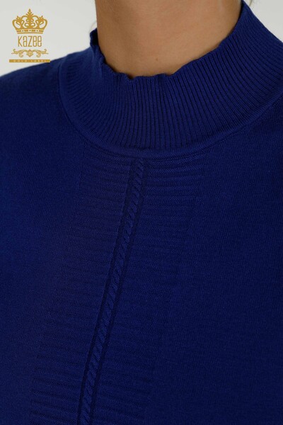 Женский трикотаж оптом, базовый свитер Saks с коротким рукавом - 30334 | КАZEE - Thumbnail