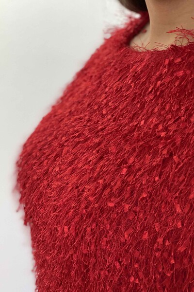 Женское платье оптом с карманами и отделкой под мрамор - 16650 | КАZЕЕ - Thumbnail