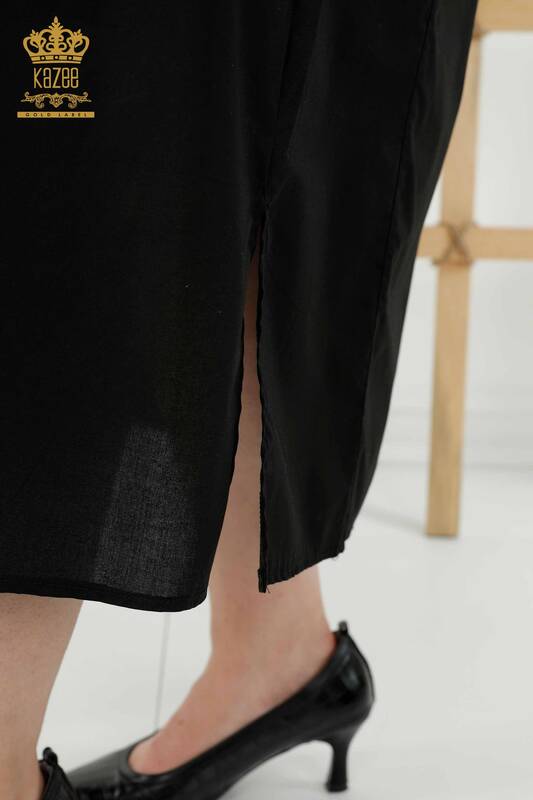 Женское платье оптом - цвет в полоску - черный - 20380 | КАZEE