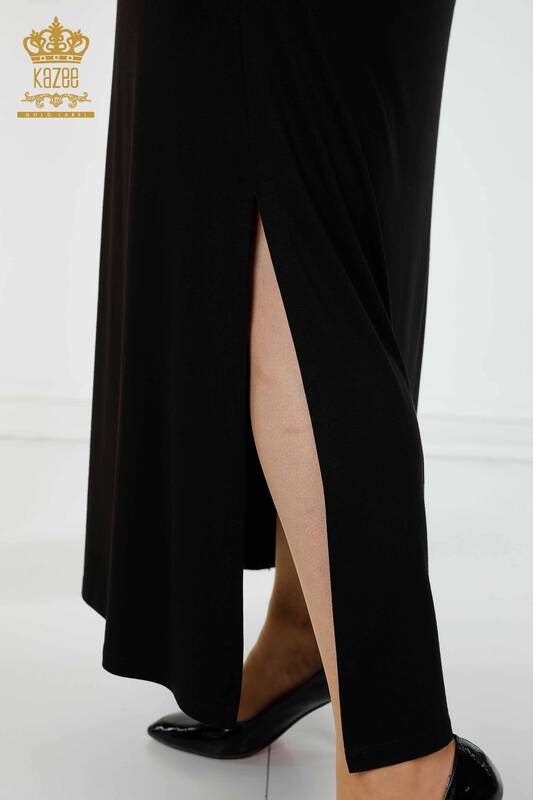 Женское платье оптом Цветочный узор Черный - 7733 | КАZEE