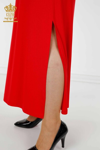Женское платье оптом Цветочный узор Красный - 7733 | КАZEE - Thumbnail