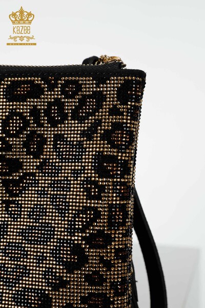 женская сумка оптом с леопардовой вышивкой - 513 | КАZEE - Thumbnail