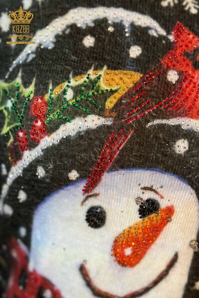 Женский свитер оптом Angora Digital Print Black - 18999 | КАZЕЕ - 3