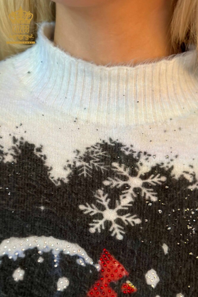 Женский свитер оптом Angora Digital Print Black - 18999 | КАZЕЕ - 4