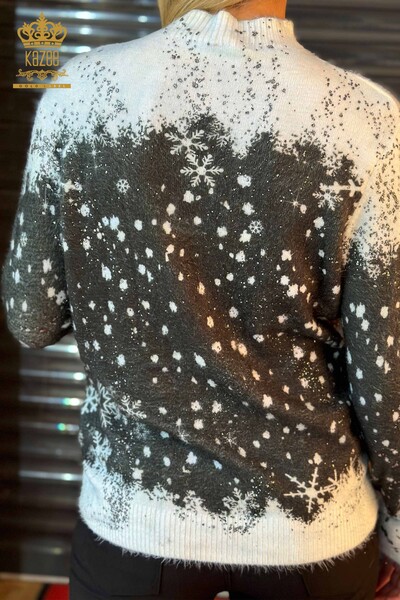 Женский свитер оптом Angora Digital Print Black - 18999 | КАZЕЕ - Thumbnail
