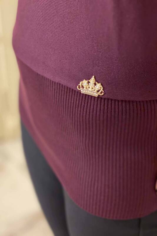 Женский свитер оптом с рукавом «летучая мышь» с логотипом - 15705 | КАZEE