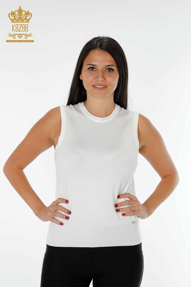 Женский трикотаж оптом без рукавов Экрю - 16922 | КАZEE - 1