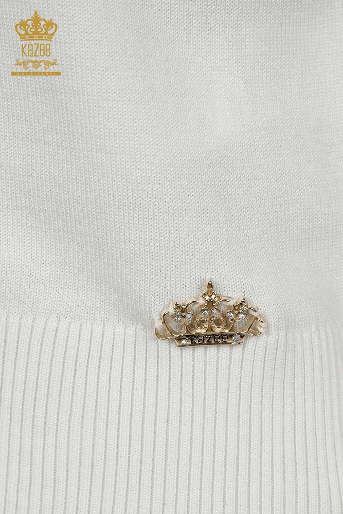 Женский трикотажный свитер оптом - американская модель - экрю - 30389 | КАZEE - 5