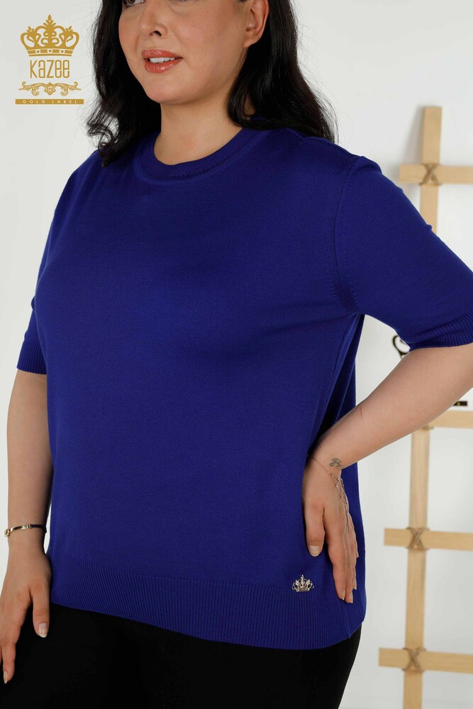 Женский трикотажный свитер оптом - американская модель - электрический - 30389 | КАZEE - 2