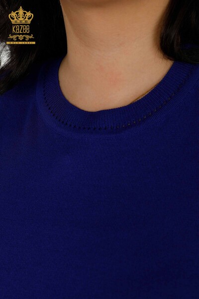 Женский трикотажный свитер оптом - американская модель - электрический - 30389 | КАZEE - Thumbnail