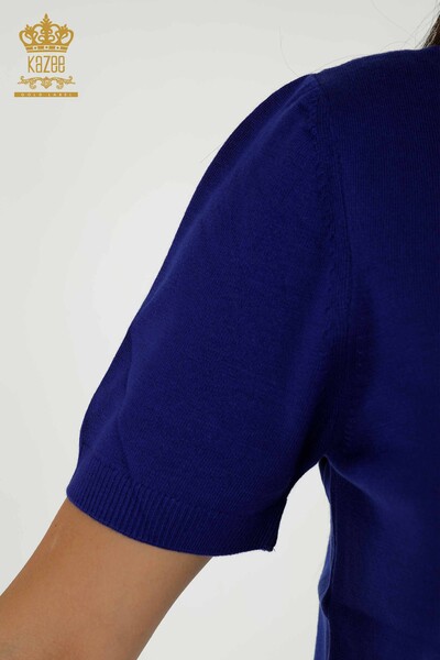 Женский трикотажный свитер оптом - американская модель - электрический - 30255 | КАZEE - Thumbnail