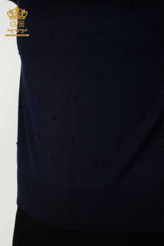 Женский трикотажный свитер оптом - американская модель - темно-синий - 30131 | КАZEE