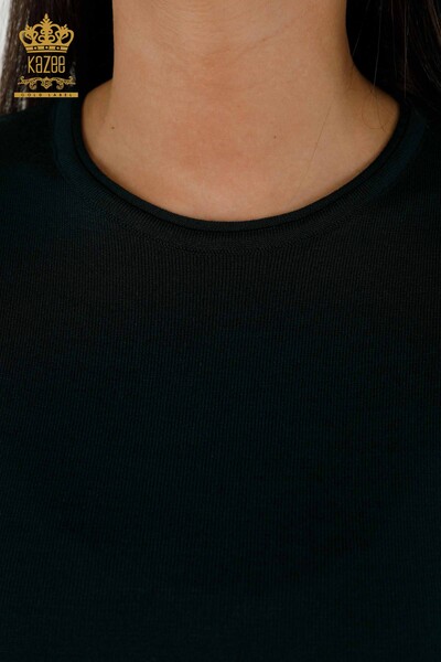 Женский трикотажный свитер оптом - американская модель - темно-зеленый - 15943 | КАZEE - Thumbnail
