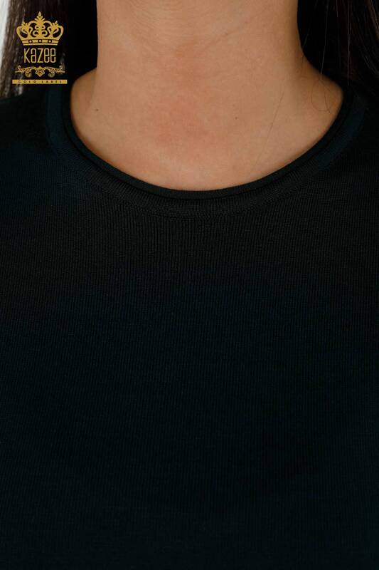 Женский трикотажный свитер оптом - американская модель - темно-зеленый - 15943 | КАZEE