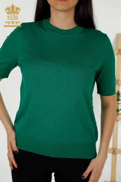 Женский трикотажный свитер оптом - американская модель - зеленый - 30131 | КАZEE - Thumbnail