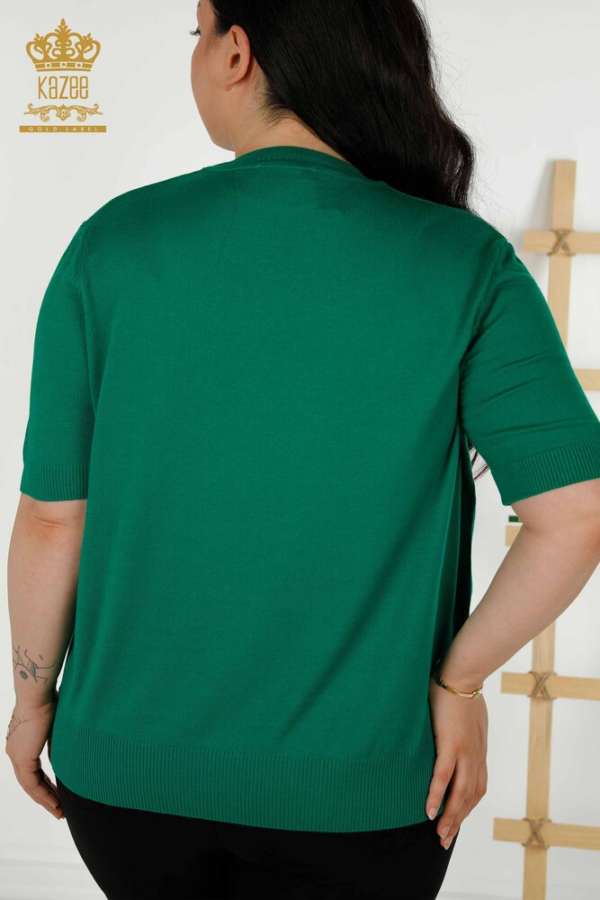 Женский трикотажный свитер оптом - американская модель - зеленый - 30389 | КАZEE - 5