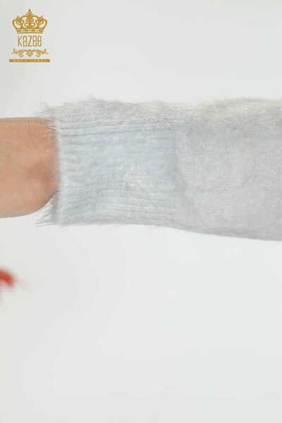 Женский свитер оптом Ангора Цифровая печать Экрю - 18988 | КАZEE - Thumbnail