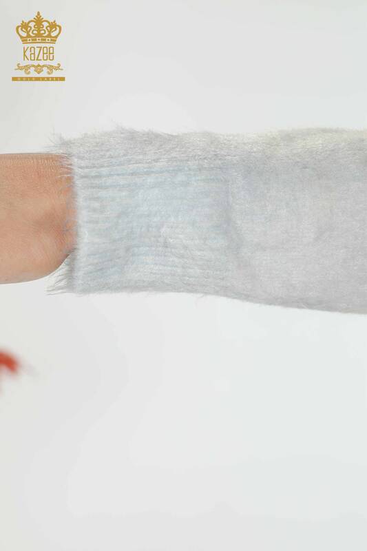 Женский свитер оптом Ангора Цифровая печать Экрю - 18988 | КАZEE