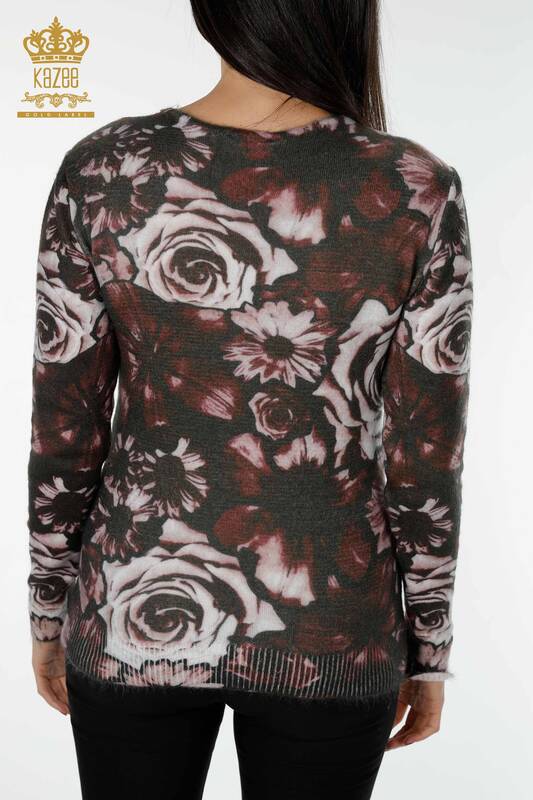 женский трикотаж свитер оптом цифровой печати коричневый - 18968 | КАZЕЕ