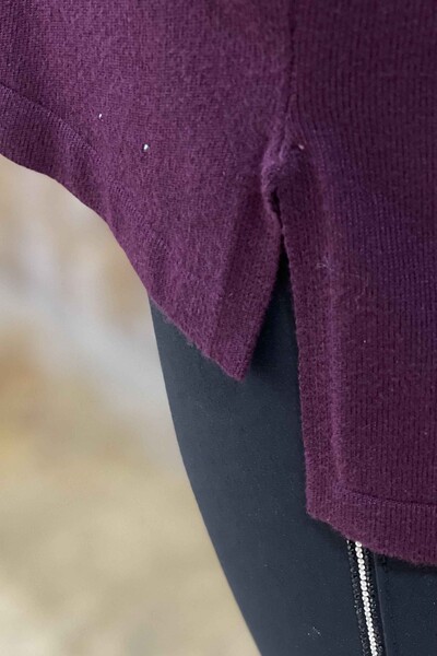 оптовая продажа женского трикотажа, свитера с вышивкой и камнем - 16263 | КАZЕЕ - Thumbnail
