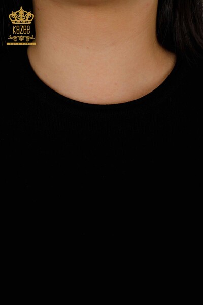 Оптовая Женщин Трикотаж Свитер Базовая Американская Модель Черный - 16271 | КАZЕЕ - Thumbnail