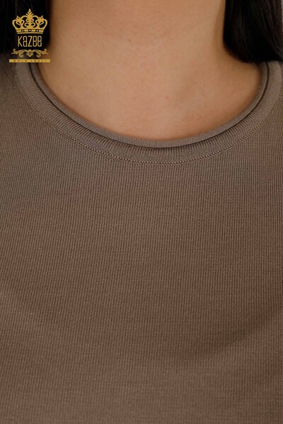 Оптовая Женщин Трикотаж Свитер Базовая Американская Модель Норка - 16271 | КАZЕЕ - Thumbnail