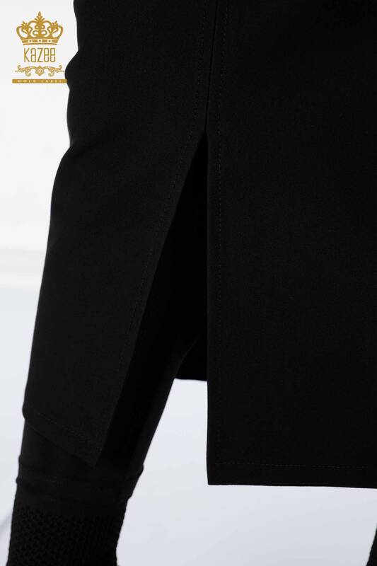 женская юбка оптом вышитая камнем черная - 4187 | КАZEE