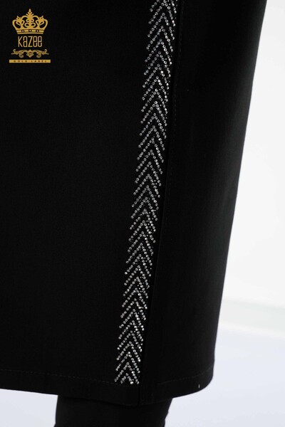 женская юбка оптом вышитая камнем черная - 4187 | КАZEE - Thumbnail