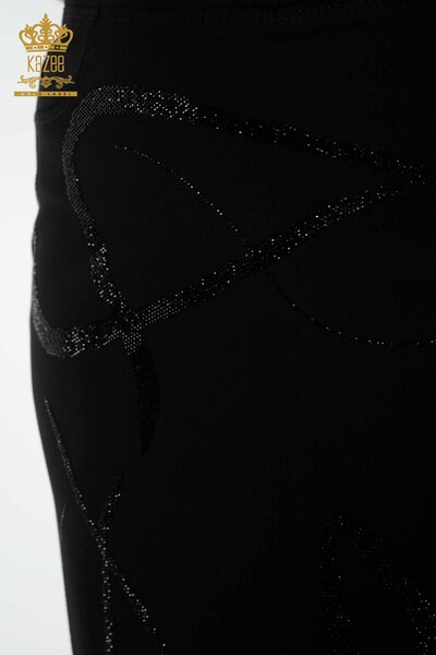 женская юбка оптом хрустальный камень вышитый черный - 4198 | КАZEE - Thumbnail